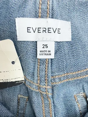 NWT EVEREVE Ever Slouchy Jeans Size 25 Dark Rinse High Rise Wide Leg Side Slit thumbnail 14