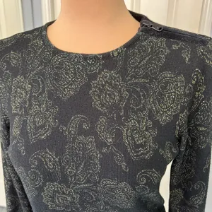 LRL Lauren Ralph Lauren Black Wool Paisley‎ Pullover Sweater Preppy thumbnail 2