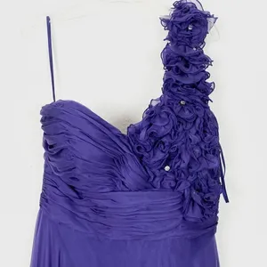 Jovani Purple 100% Silk One Shoulder Formal Gown thumbnail 3