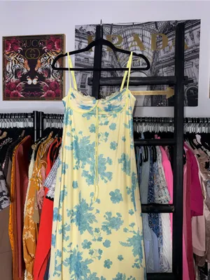 Selfie Leslie Fortune Lace Trim Floral Mesh Midi Dress Womens XL EUC thumbnail 6