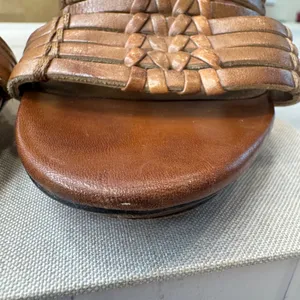 Classiques Entier Rialto Brown Woven‎ Leather Stiletto Sandals Womens 7.5M thumbnail 10