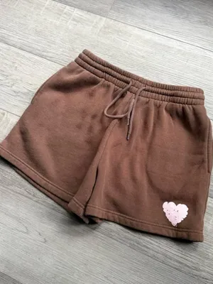 White Fox Boutique Fleece Lounge Shorts Brown Size L EUC thumbnail 4