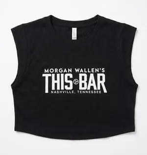 Gildan Morgan Wallen THIS BAR Cropped Top thumbnail 1