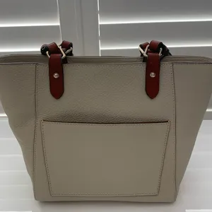 New Dooney & Bourke Janie‎ Leather Bone tote bag handbag thumbnail 3