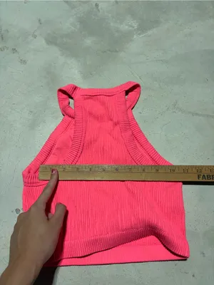 Aerie Hot Pink Ribbed tank Crop Top medium thumbnail 7