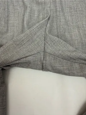 Abercrombie & Fitch Curve Love A&F Sloane Tailored Wide Leg Pant Grey Heather thumbnail 10