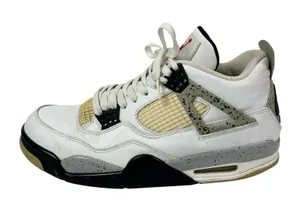 Nike Air Jordan 4 Retro Men's White Athletic Basketball Sneakers Shoes Size 9.5 thumbnail 1