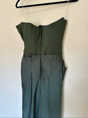 HOUSE OF CB Persephone Olive Green Strapless Corset Maxi/Size S- cup A-C NWOT thumbnail 9