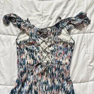 Olivaceous Mini Dress Womens Size Medium‎ Ruffle Bohemian Milkmaid Coquette thumbnail 12