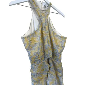 Likely Lucy Dress Yellow Blue Floral Cutout Halter Midi Size 10 thumbnail 10