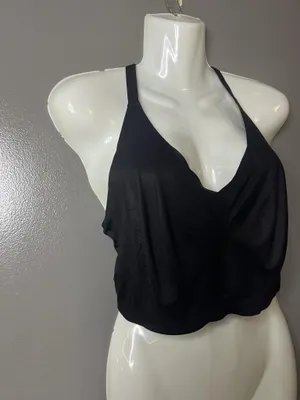 Soma Bralette Bra Womens 2XL Black Enbliss Lace Racerback Wireless Crop thumbnail 2