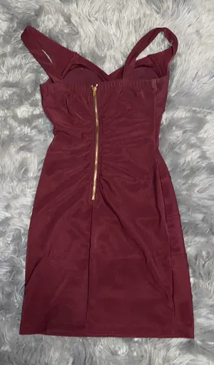 Macy's Burgundy Homecoming Dress thumbnail 4