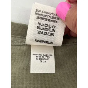 PINK Victoria's Secret Silver Sequin Logo Long Sleeve Tee Women‎ XS Army Green thumbnail 7