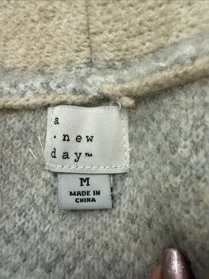 A New Day Beige Boho Hippie Maxi Cardigan Duster Sweater thumbnail 3