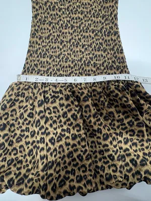 Sky to Moon Leopard Print‎ Strapless Tube Dress - Size S. thumbnail 11