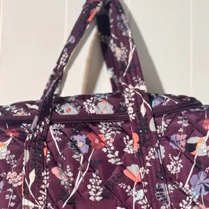 Vera Bradley Ultralight Active Duffel Bag Pressed Flowers Purple Travel Gym thumbnail 5