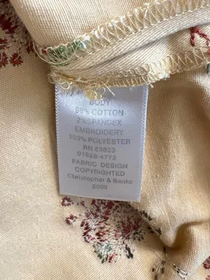 Y2K Christopher & Banks Butter Yellow Floral Embroidered Cottagecore Jacket L thumbnail 7