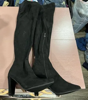 NEW Black Over the Knee Shoe’n Tale Heeled Boots thumbnail 1
