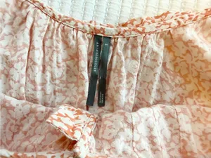 Anthropologie Sleeveless Ruffle Nap Dress in Orange Cottagecore Floral thumbnail 5