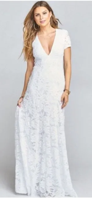 NWT Show Me Your Mumu Elenor Maxi‎ Dress in Lovers Lace White thumbnail 1