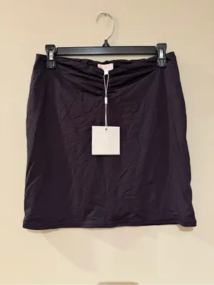 Meshki Black Kara Ruched Front Mini Skirt NWT thumbnail 2