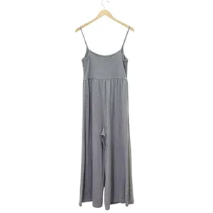 Quince Gray Tencel Jersey Wide Leg Jumpsuit Cami One Piece Sz Large Soft Stretch thumbnail 3