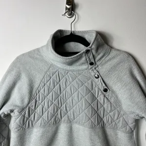 Abercrombie & Fitch Asymmetrical Quilted Pocket Quarter Snap Up‎ Fleece small thumbnail 4