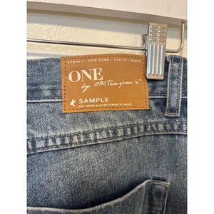 One Teaspoon Sz 26 Wide Flare Leg Bell Bottom High Rise Western Retro Blue Jeans thumbnail 3
