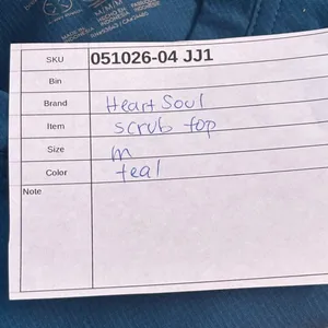 Heartsoul Scrub Top Teal‎ Medium Blue thumbnail 8