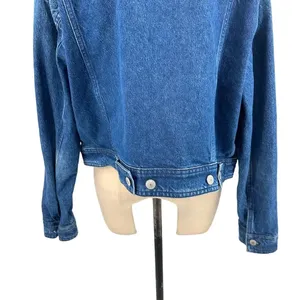 Free People Crop Denim Trucker Jacket In Gemini Wash Size‎ Medium thumbnail 9