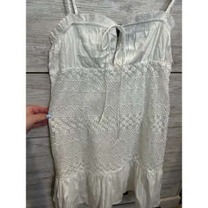 NWT Princess Polly Lindstrom Mini Dress White Lace Ruffle Summer US 6 thumbnail 4