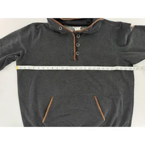 Ariat Real Elevated Hoodie Women’s Sz XL Fleece Leather Trim Henley Sweatshirt thumbnail 8