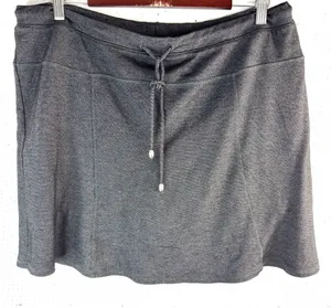 GreenTea XXL Athletic Skort in Gray thumbnail 1