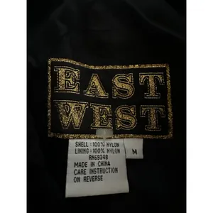 East West 80's Black & Gold Glitter Star Patterned Zip-Up Windbreaker Jacket thumbnail 14