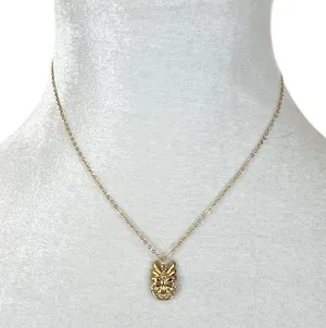 Vintage Jane Davis Gold Tone Chain Necklace with Angel Pendant thumbnail 1