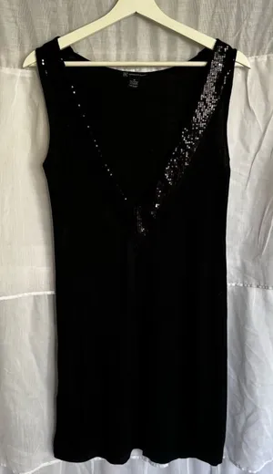 INC International Concepts Sequin V-Neck Dress thumbnail 1