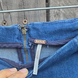 Free People Classic Blue Mini Skirt thumbnail 2