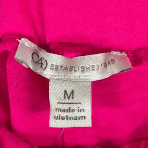 Cato Hot Pink Tiered Palazzo Pant Wide Leg Elastic Waist Lightweight Trouser Med thumbnail 4