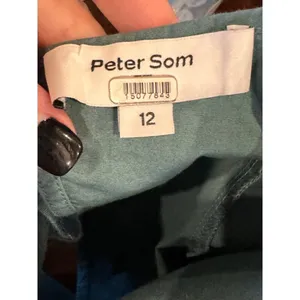 Peter Som Collective Dress Womens 12 Green Puff Sleeve Tie Fit And Flare Mini‎ thumbnail 12