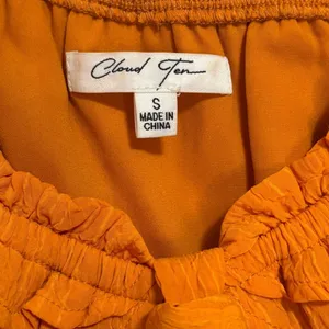 Cloud Ten Ruffle‎ Babydoll Top Women S Orange Boho Peplum Y2K Festival Cottage Romantic thumbnail 4