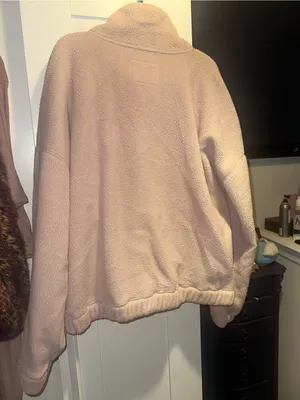 Abercrombie & Fitch Sherpa Blush Half Zip Pullover thumbnail 2