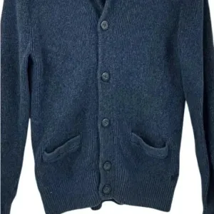 American Eagle Men's Shawl Collar Cardigan Sweater Blue‎ Size M thumbnail 3