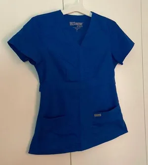 Grey’s Anatomy Professional Wear by BARCO Scrub Top Blue Small thumbnail 1
