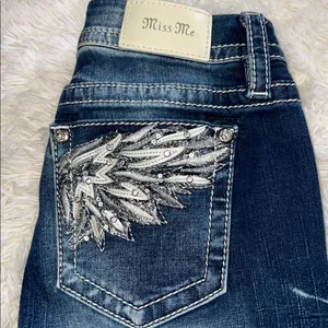 Miss Me LR Straight Leg Jeans Dark Wash 28x30 NWOT thumbnail 2