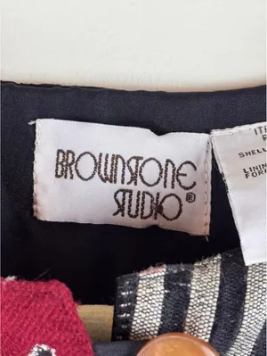 Brownstone Studio Vintage Patchwork Embroidered Velvet Jacket Size S Boho Black thumbnail 6