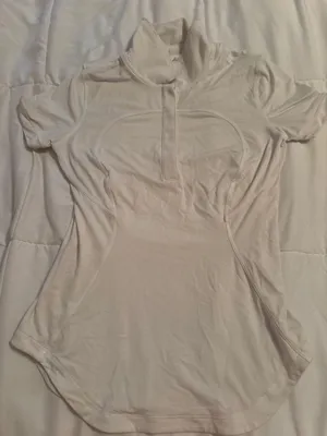 White lululemon golf polo thumbnail 1