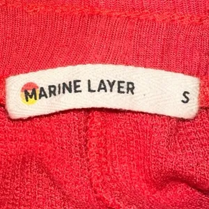 Marine Layer Lounge Pants Small Salmon Drawstring Waffle Wide‎ Leg Casual thumbnail 3