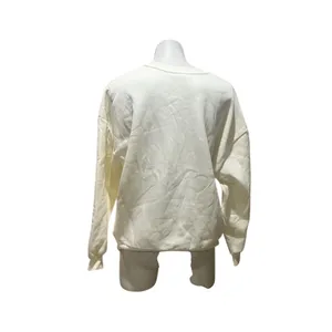 Francesca's Women's M Beige Love Embroidered Long Sleeve Sweatshirt thumbnail 10