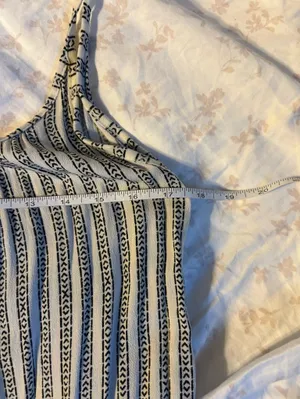Don’t Ask Why White & Black Patterned Slip Dress OS EUC Size undefined thumbnail 5