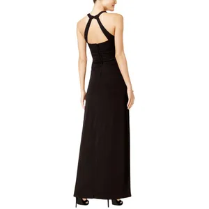 Speechless Juniors Embellished Ruched Cutout Gown Dress Black 3 thumbnail 7